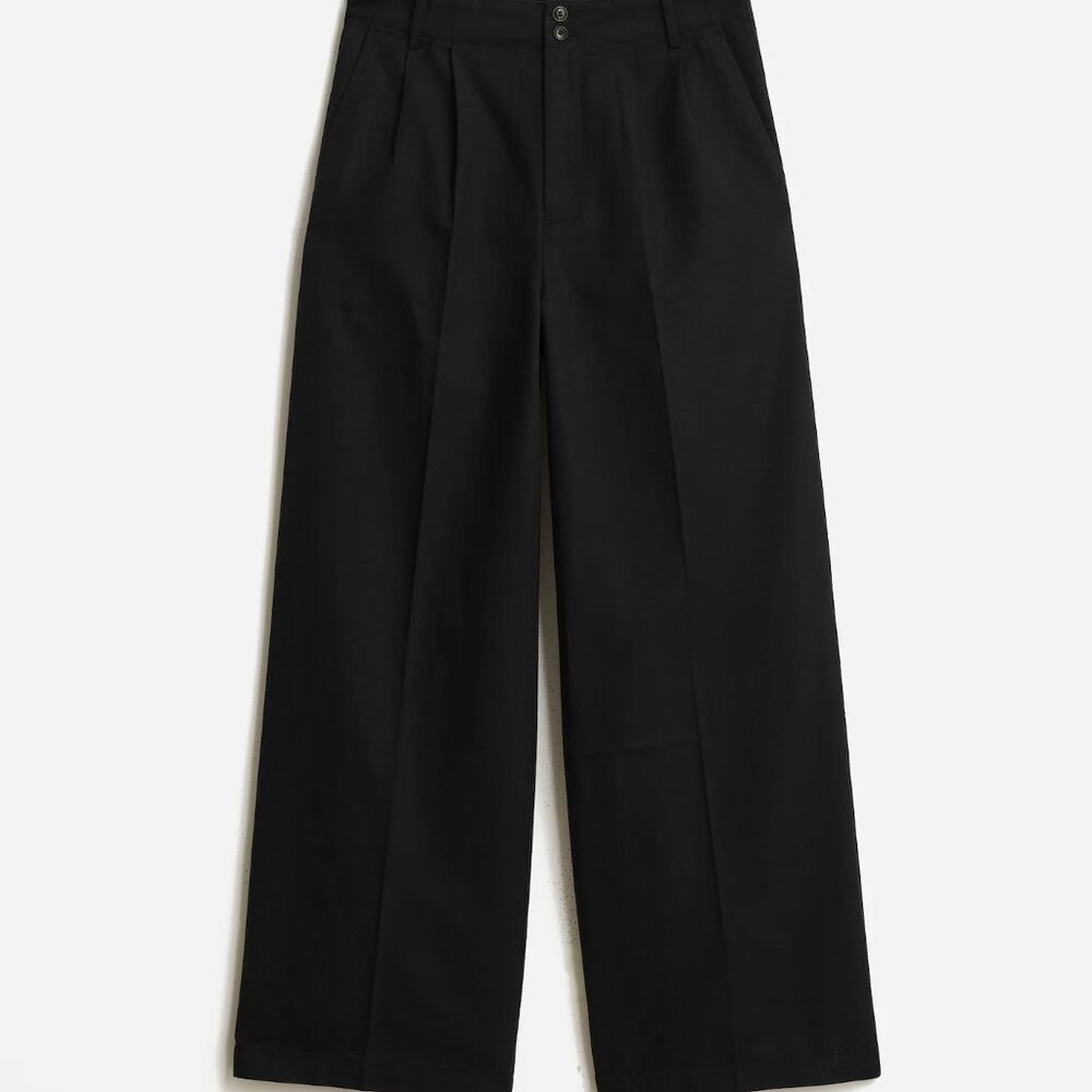 Madewell The Harlow Wide-Leg Pant in Drapey Twill